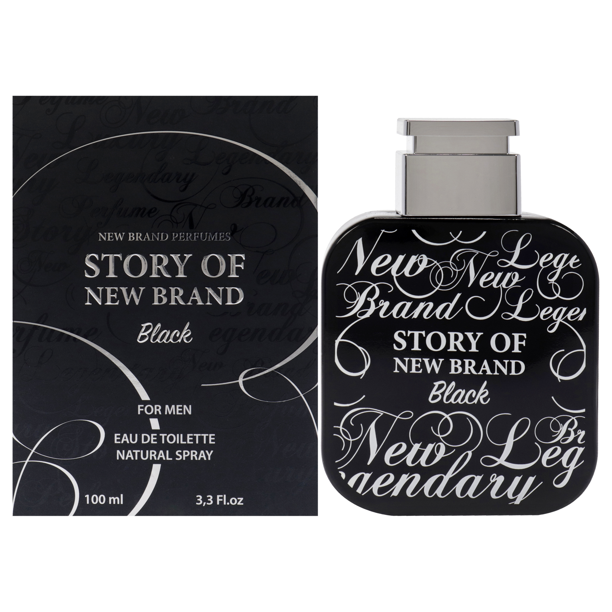 Story Of New Brand Black By New Brand For Men 33 Oz Edt Spray